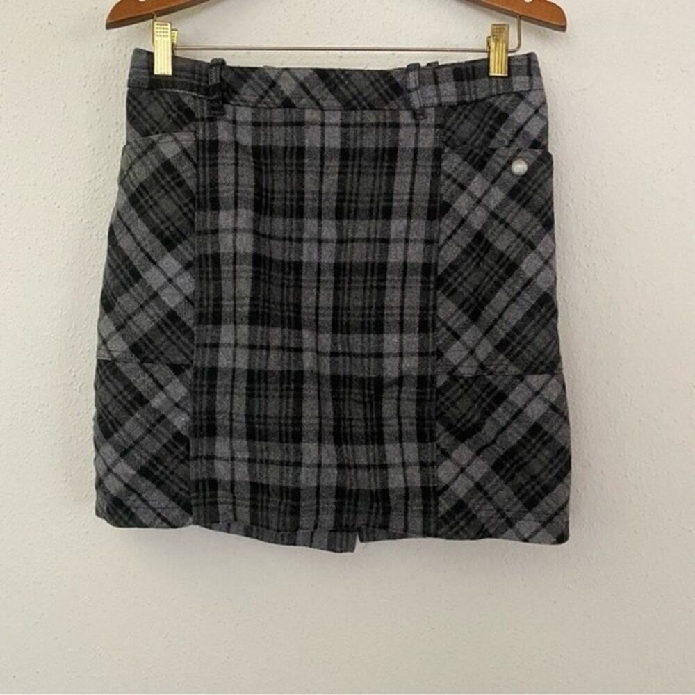 Eddie Bauer Plaid Wool Skirt